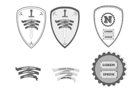 Heraldic Shields Iconsのイラスト素材
