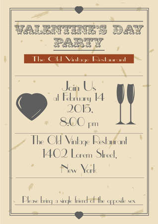 invitation for valentines day partyのイラスト素材