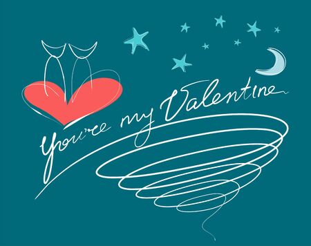 Youre My Valentine Cardのイラスト素材