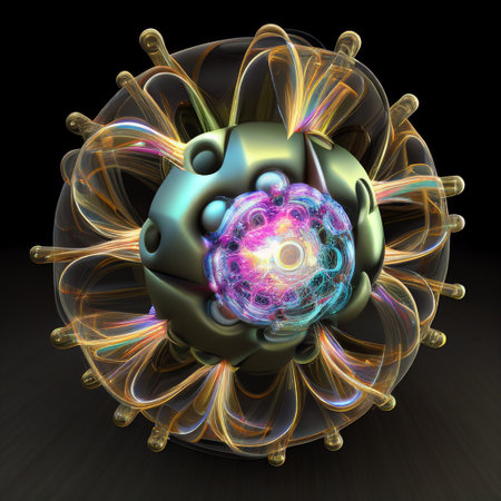 Inner structure of quantum particle. Higgs boson. Generative AI.の素材