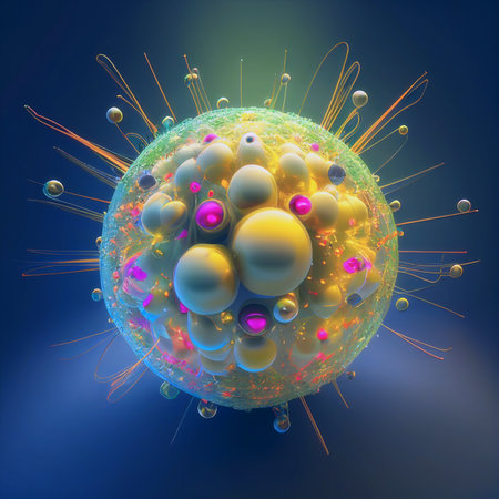 Inner structure of quantum particle. Higgs boson. Generative AI.の素材