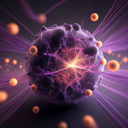 Inner structure of quantum particle. Higgs boson. Generative AI.の素材