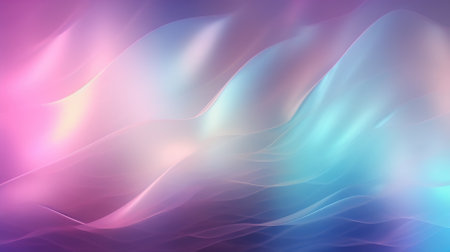 Holographic iridescent surface, wrinkled foil. Hologram background. Generative AI.の素材