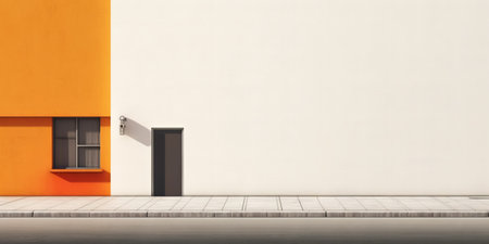 Modern building minimalism. abstract exterior. Generative AI.の素材