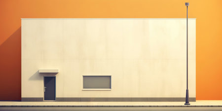 Modern building minimalism. abstract exterior. Generative AI.の素材