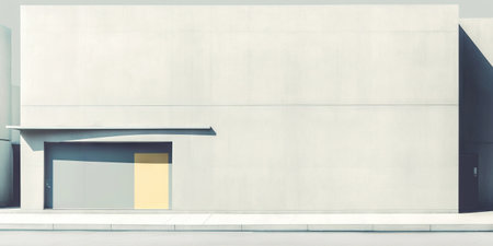 Modern building minimalism. abstract exterior. Generative AI.の素材