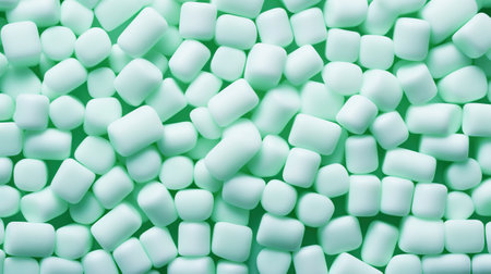 White and green mint candies background. Sweet backdrop. Generative AI.の素材