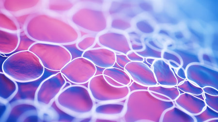 Beautiful electronic microscopy of bacteria, fungi fantasy microbiology. Microscopic life. Generative AI.の素材