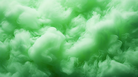 Green cotton candy background. Candy floss texture. Generative AI.の素材