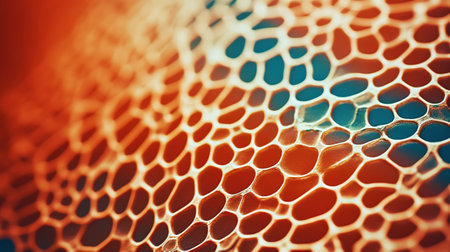 Beautiful electronic microscopy of bacteria, fungi fantasy microbiology. Microscopic life. Generative AI.の素材