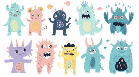 Set of fashionable children's stickers. Healthcare theme. Colorful funny labels after medical procedures. Generative AI.の素材