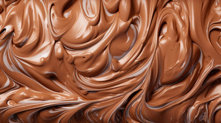 Texture of chocolate mixed with white cream. Elegant sweet background. Generative AI.の素材