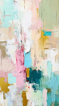 Background of abstract expressionist painting with rough expressive brush strokes. Contemporary art. Generative AIの素材