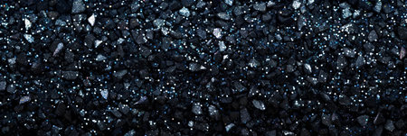 Elegant black glitter sparkling confetti background. Trendy invitation card background. Generative AI.の素材
