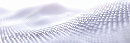 Futuristic aesthetic wave background made of different sizes dots. Digital signal concept. Light colors. Generative AI.の素材