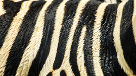 Animal zebra print. Closeup of fur texture. Monochrome. Fashion background. Generative AI.の素材