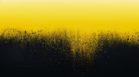 Wallpaper or web banner background, grunge gradient from yellow to black, grainy texture effect. Generative AI.の素材
