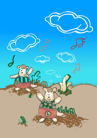 Kangaroo Brotherhoodのイラスト素材