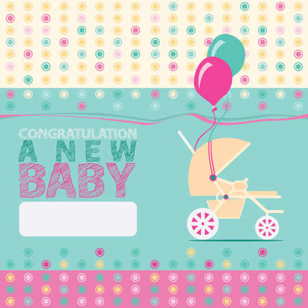 Baby New Born Greeting Cardのイラスト素材