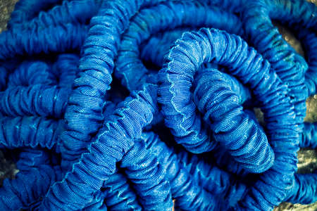 elastic hose blue colorの写真素材