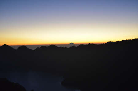 Sunrise at the Peak of Mountain Landscapeの写真素材