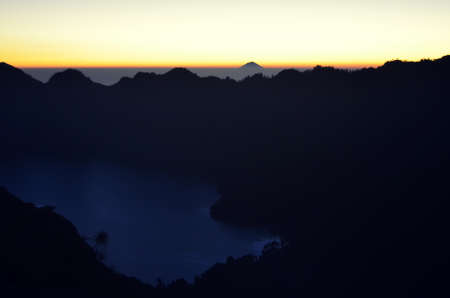 Sunrise at the Peak of Mountainの写真素材