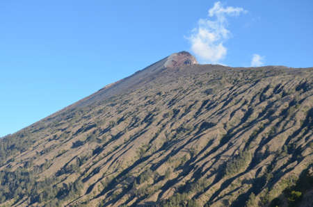 the peak of the volcanoの写真素材