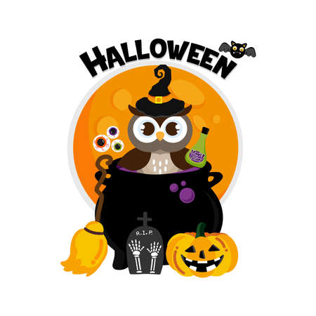 Cartoon Witch Hats For Halloween Design.のイラスト素材