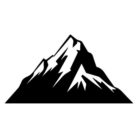 Mountain icon. Flat illustration of mountain vector icon for web designの素材