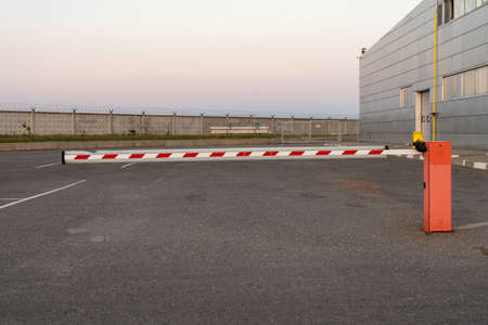 Close up Barrier Gate Automatic system for security. Automatic entry system.の写真素材