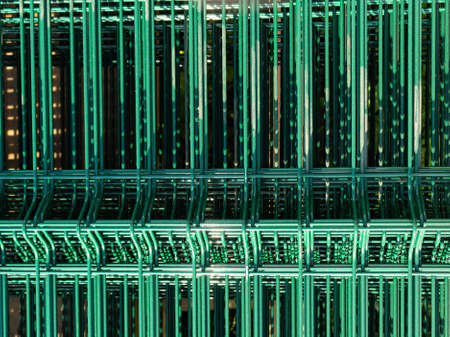 Components for the construction of a mesh fenceの写真素材