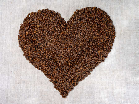 Roasted coffee beans, can be used as a background. Coffee beans textureの写真素材