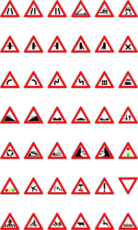 Italian signs -  Warning Signsのイラスト素材