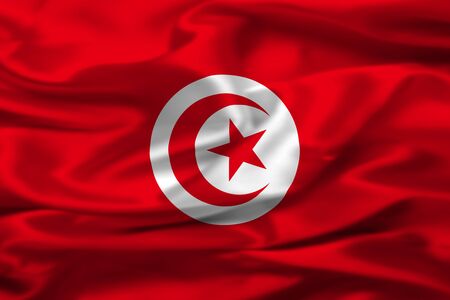 Tunisian flagの写真素材
