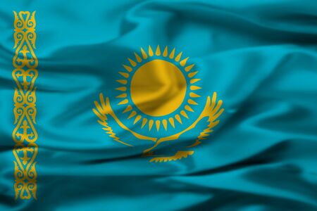 Kazakhstan flagの写真素材