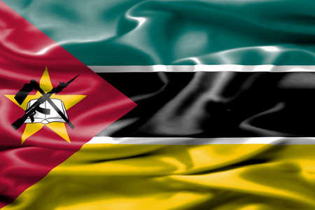 Flag of the Republic of Mozambiqueの写真素材