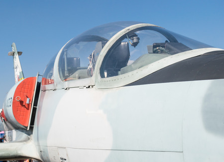 close up fighter jet cockpit canopy