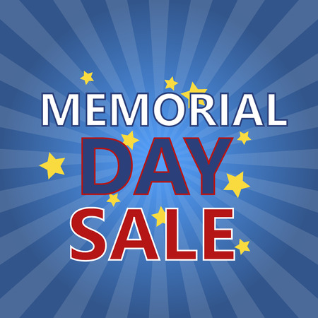 Memorial Day sale banner template  - Vector illustrationのイラスト素材