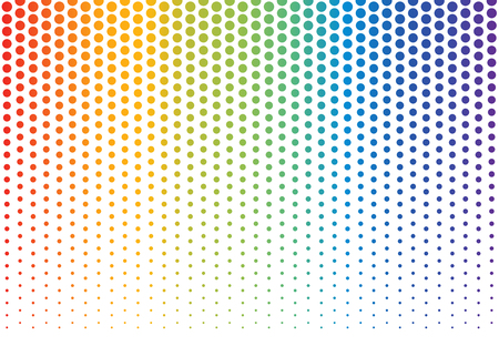 Vector illustration of rainbow polka dots backgroundのイラスト素材