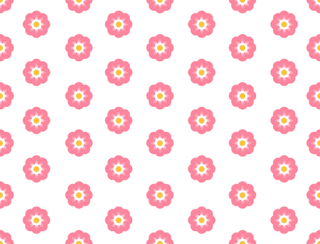 Seamless pattern sakura flower on white background - Vector illustrationのイラスト素材