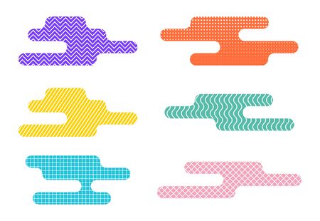 Set of abstract liquid design elements - Vector illustrationのイラスト素材