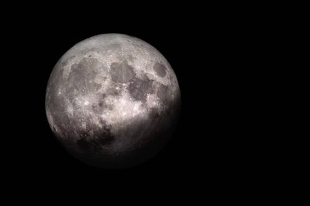 Moon with shadow view from space.の写真素材
