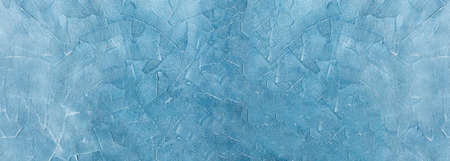 Blue Plaster or Gypsum cement wall grunge texture background for interior or exterior design.