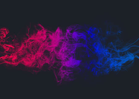 Abstract image of Colorful smoke or fog in black background.