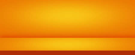 Empty space of Orange stage with lighting effect background for product showing.