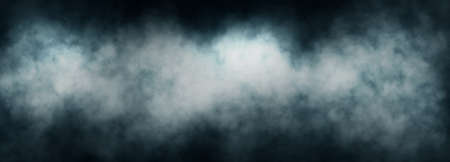 Abstract image of White smoke or fog in black background.