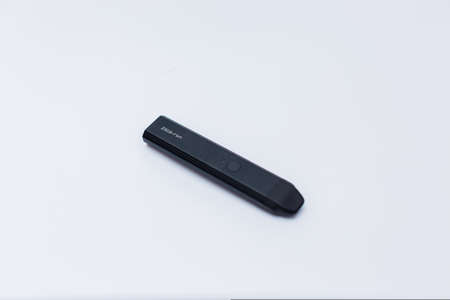 electronic cigarette pod isolated on white background shoot from 45 degree angleの写真素材