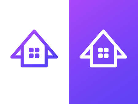 House company logo template with gradient styleのイラスト素材