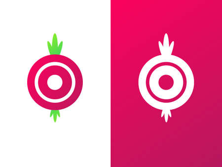 Onion company logo template with gradient style.のイラスト素材
