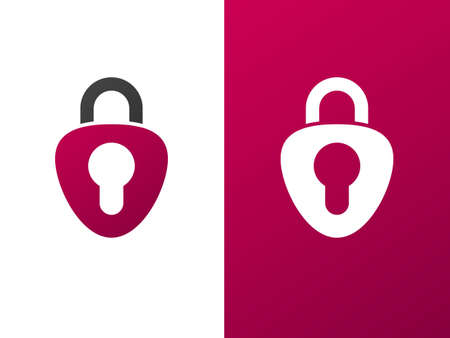 Secure company logo template with gradient style.のイラスト素材
